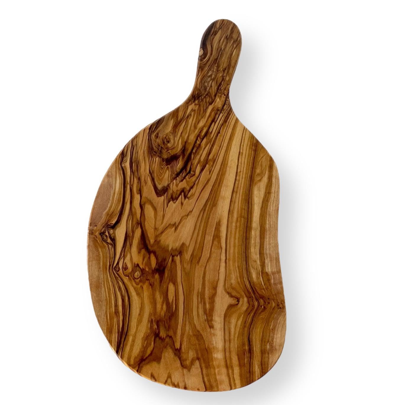 Planche à découper en bois d'olivier massif et durable 33x17x2,5 cm