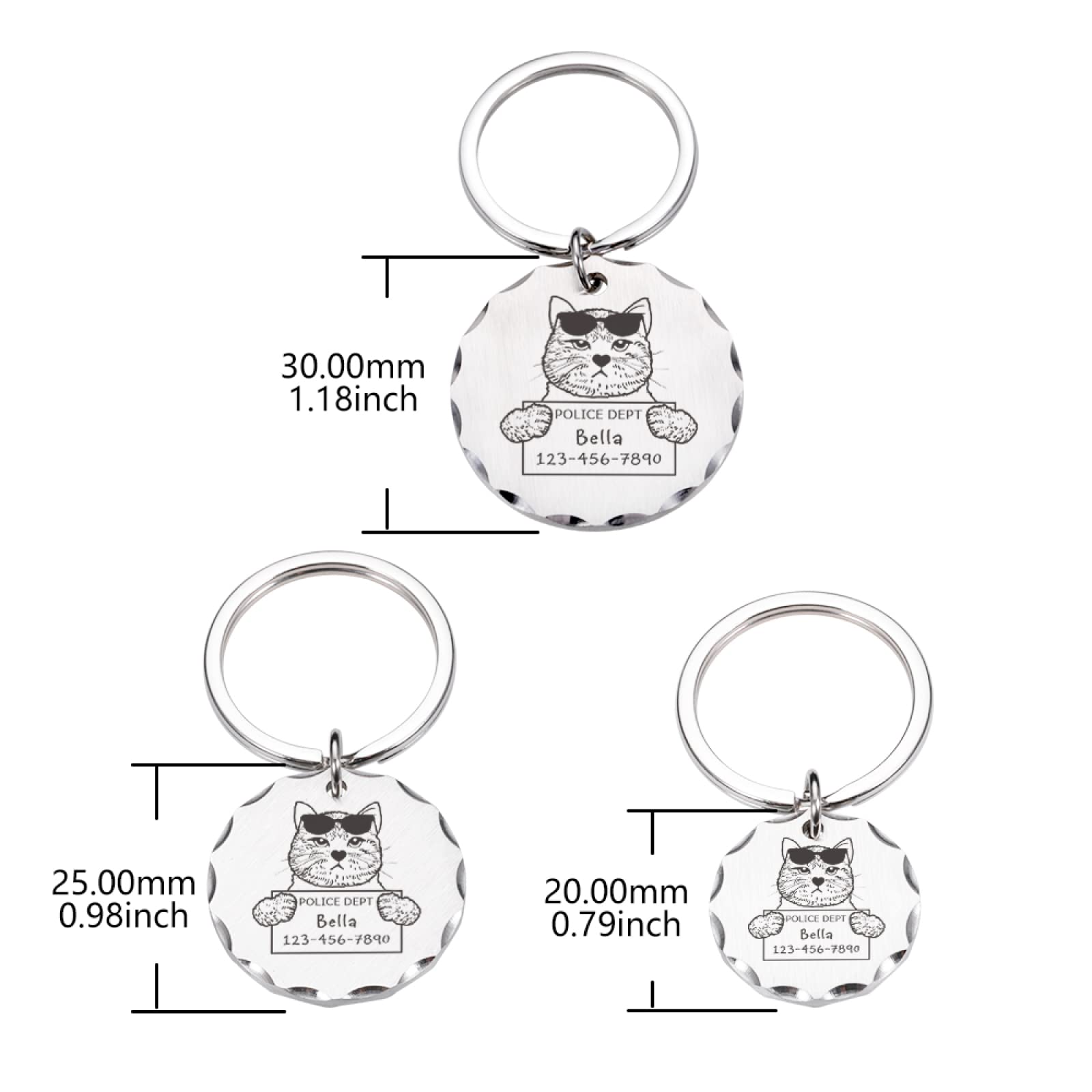 Étiquette D'identification De Chien Étiquettes Pour Animaux De Compagnie Gravées Personnalisées Étiquettes Personnalisées Pendentif Anti-perte Plaque Signalétique Pour Accessoire De Collier