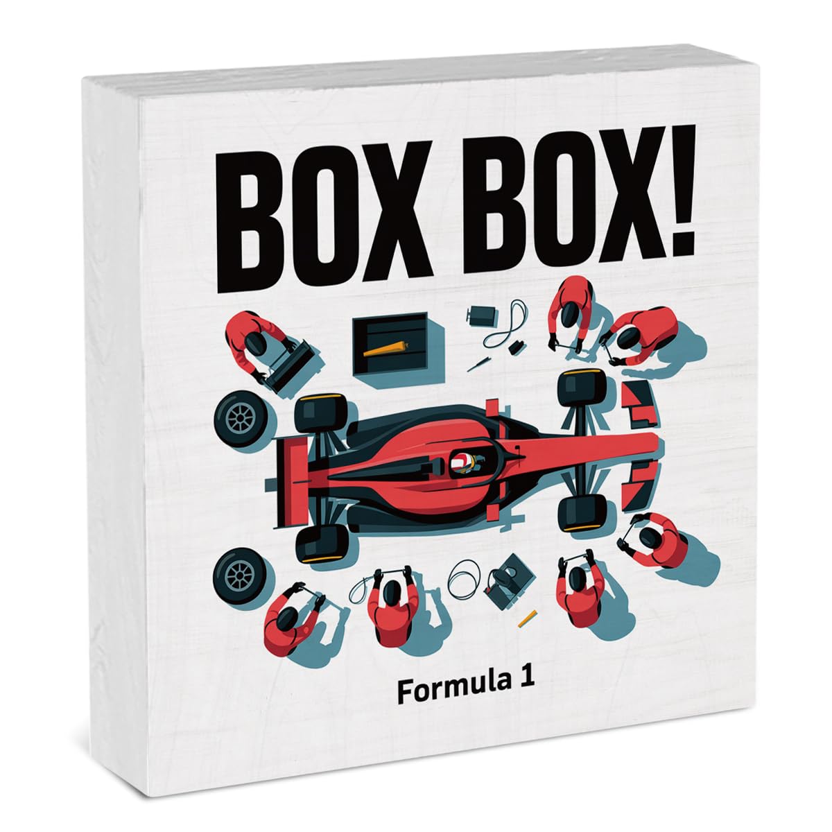 - Formula 1 Decoration for Home Racing Car Themed Decoration Gifts for Nascar Racer Motorsport Lovers Athlete Coach Box Box Formula 1 5 X 5 Inches
