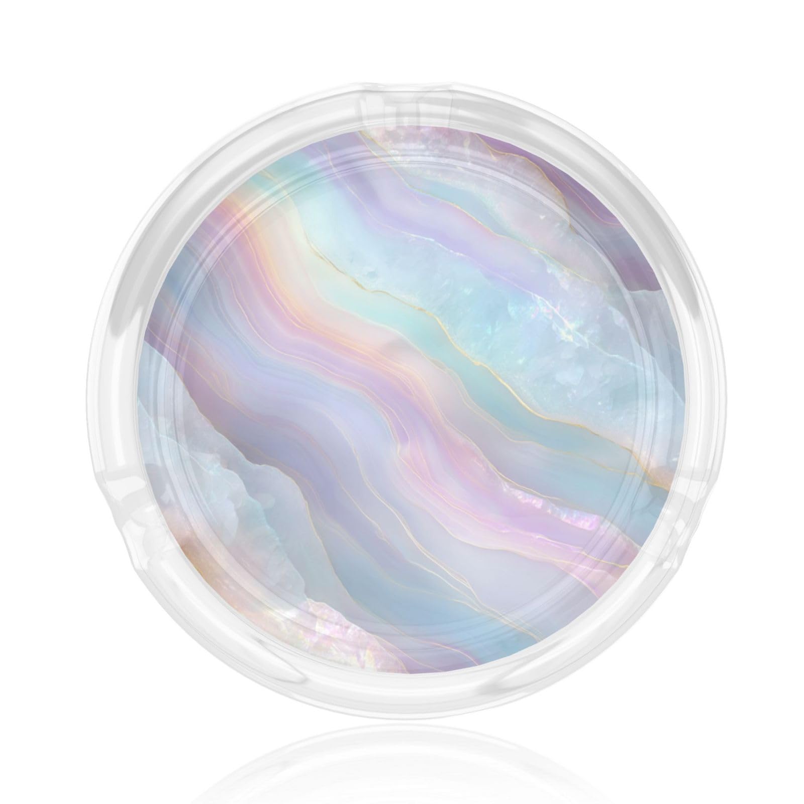 Luminous Agate Pattern Pastel Rainbow Glass Ashtray For Cigarettes Ash Trays Case For Home Office Decor