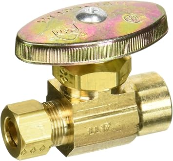 BrassCraft R14X R1 1/2" Nominal Sweat Inlet x 3/8" O.D Compression Outlet Multi-Turn Straight Valve