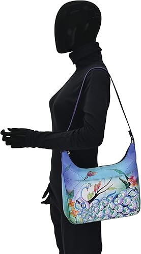 Miniatura 5 de Anna by Anuschka Bolsa mediana de cuero genuino para mujer obra de arte original pintada a mano