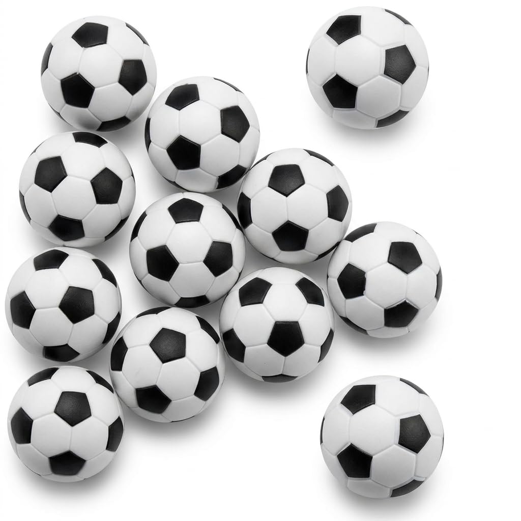 12 PCS Mini Footballs, 4cm Small Football Balls, Table Football Balls