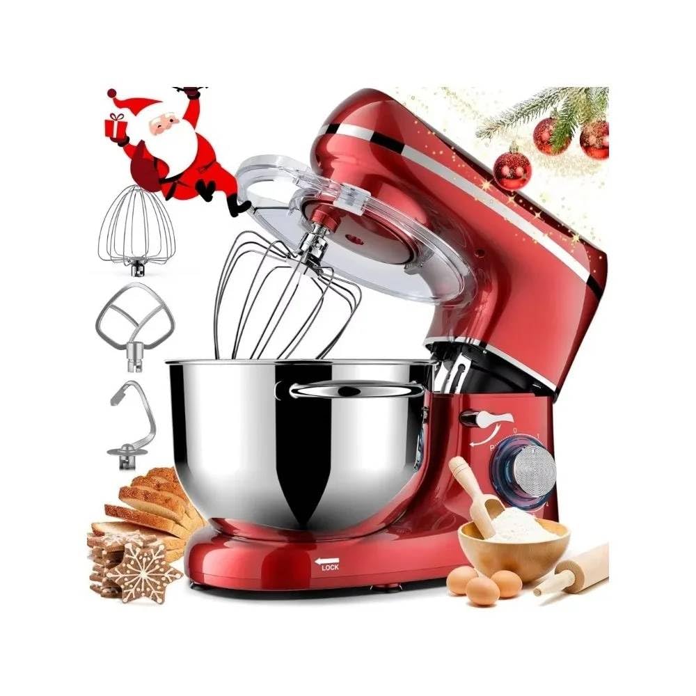 SHIPLORD® Powerful 6.5 Qt Tilt-Head Stand Mixer for Baking Enthusiasts - 6-Speed Stainless Steel Bowl & Dough Hook Included-picture-24