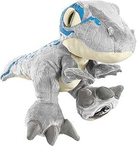 Peluche Jurassic World Velocirraptor Azul de 30 cm