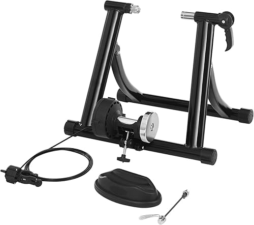 SONGMICS Soporte de entrenamiento de bicicleta para interiores reduce el ruido marco estable con curvas USBT01B