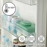 Vista 4 de Tsukemono - Contenedor rectangular para hacer pepinillos instantáneos, fabricado en Japón, sin BPA (azul 0.8 L)