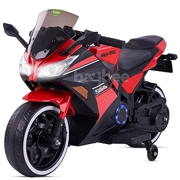 GoodLuck Baybee Ninja Electric Bikes Rechargeable Battery Operated Ride-on Bike and Baby Ride on/Kids Ride on Toys|Kids Bike|Baby Bike for Kids to Drive Toys Car Suitable for Boys & Girls (Red)