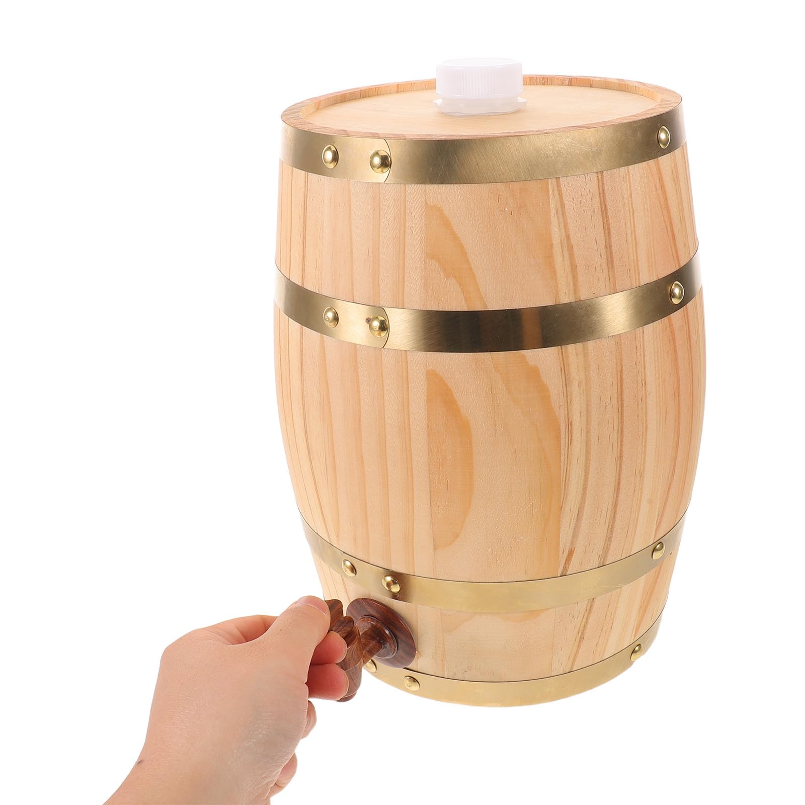 Barile in Legno di Quercia da 5l per Vino e Birra con Design Compatto e Miglioramento Naturale del Sapore, per Cucina e Ambienti Professionali