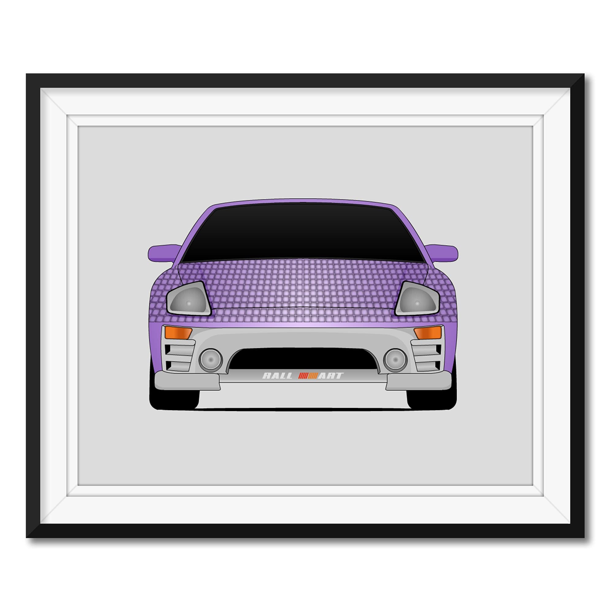 Mitsubishi Eclipse Spyder GTS in 2 Fast 2 Furious Movie Inspired Poster Print Wall Art Decor Handmad