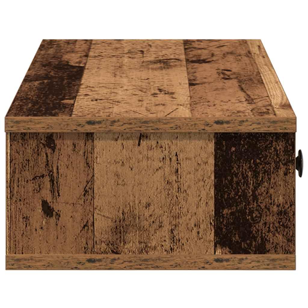 vidaXL Estante de Pared con cajones Madera contrachapada Madera Vieja