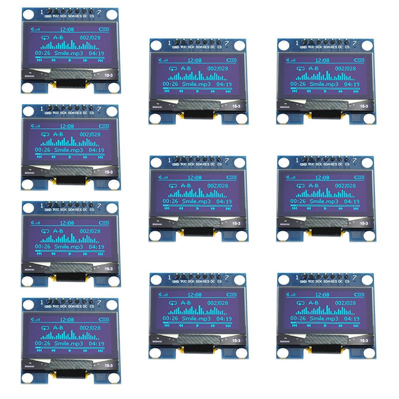Afficheur OLED 1.3 pouce bleu haute résolution 128x64 avec interface 7 broches pour prototype
