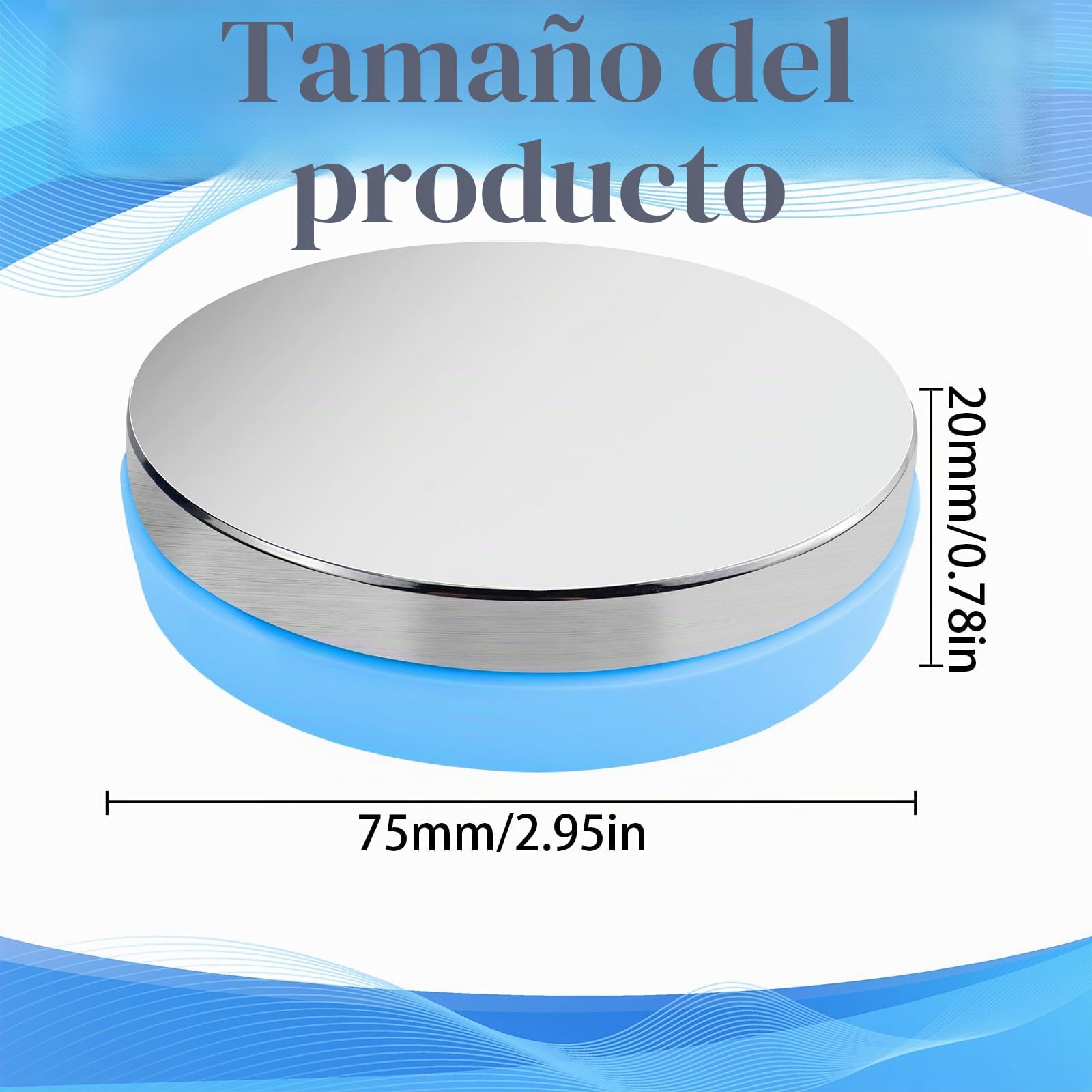 Yunque profesional de acero con base de goma, banco de sellos de joyas, 7,6 cm de diámetro, yunque para la fabricación de sellos, herramienta de sello de joyería, aplanamiento de metal