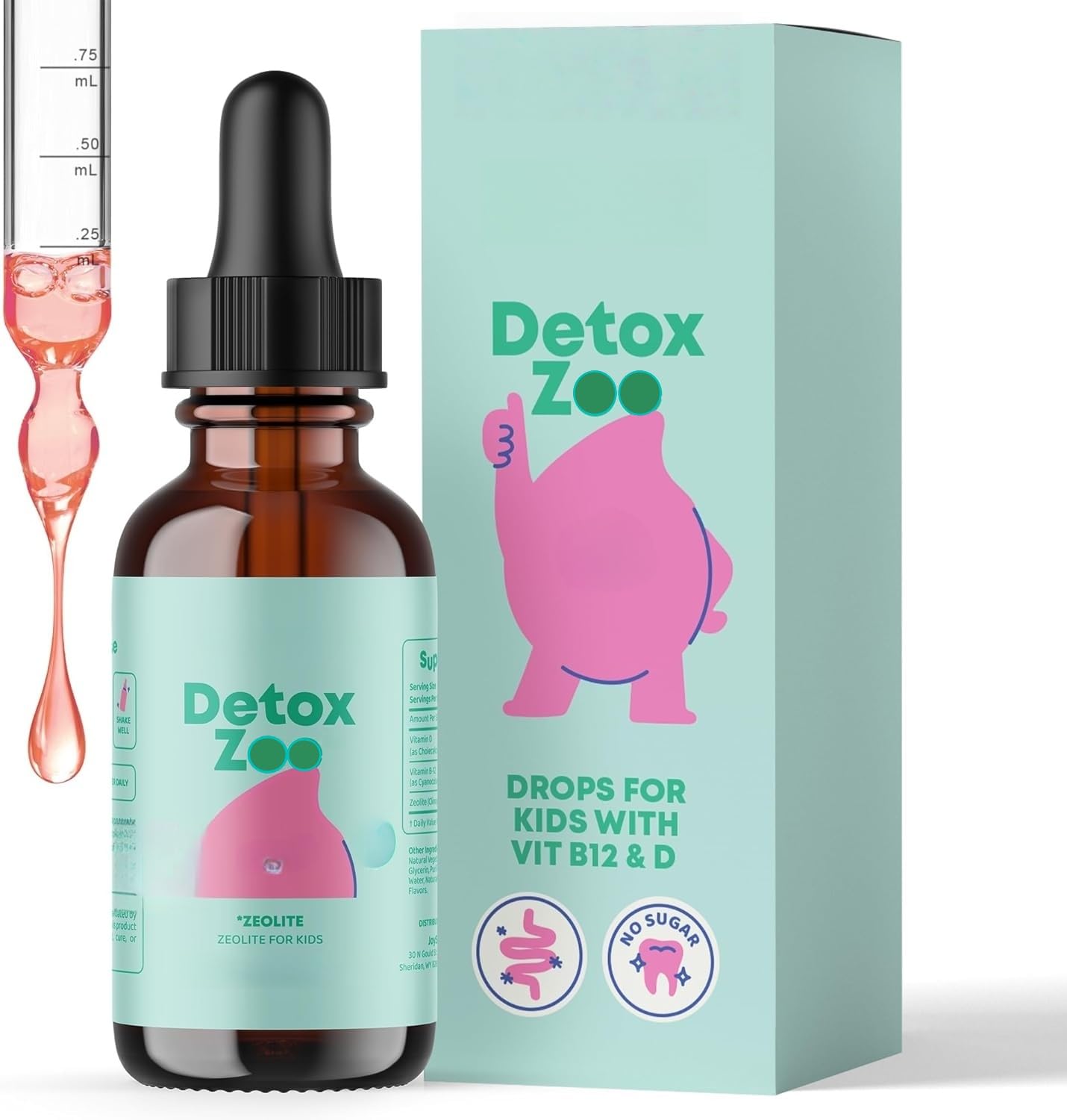 Gotas de zeolita para niños, desintoxicación suave y metabolismo energético