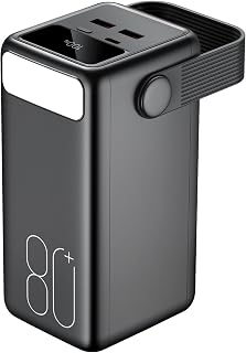 Portable Charger 80000mAh Power Bank, 22.5W Fast Charging USB C Battery Pack, 3 Outputs, LED Display & LED Light, External Huge Capacity Cell Phone Battery Bank for iPhone 17/16/15, Samsung, iPad, etc