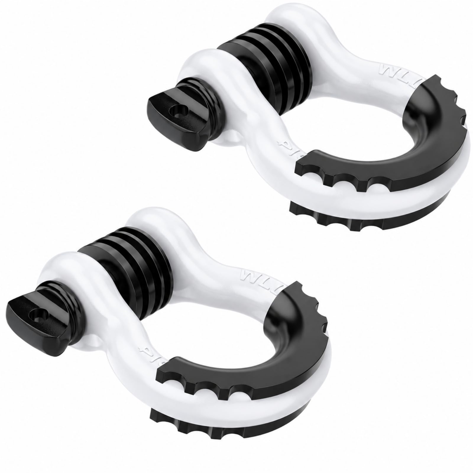2 Pezzi Grillo di Manovra Robusto Design Compatto e Resistente, Grillo a forma di lira, Ferramenta, per Fuoristra, Soccorso, Bianco