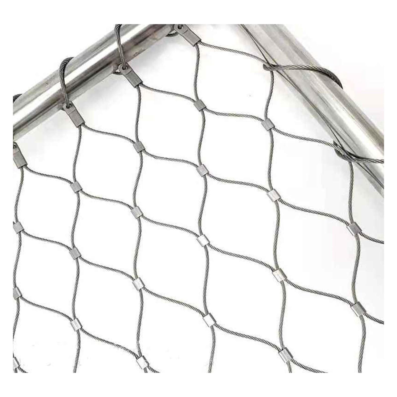 SDGBCXD stainless steel rope mesh, Multi-Strand Braiding, Stable Load-Bearing, Strong Toughness, Suitable for Multiple Scenarios(1 * 1.5m/3.2 * 4.9ft)