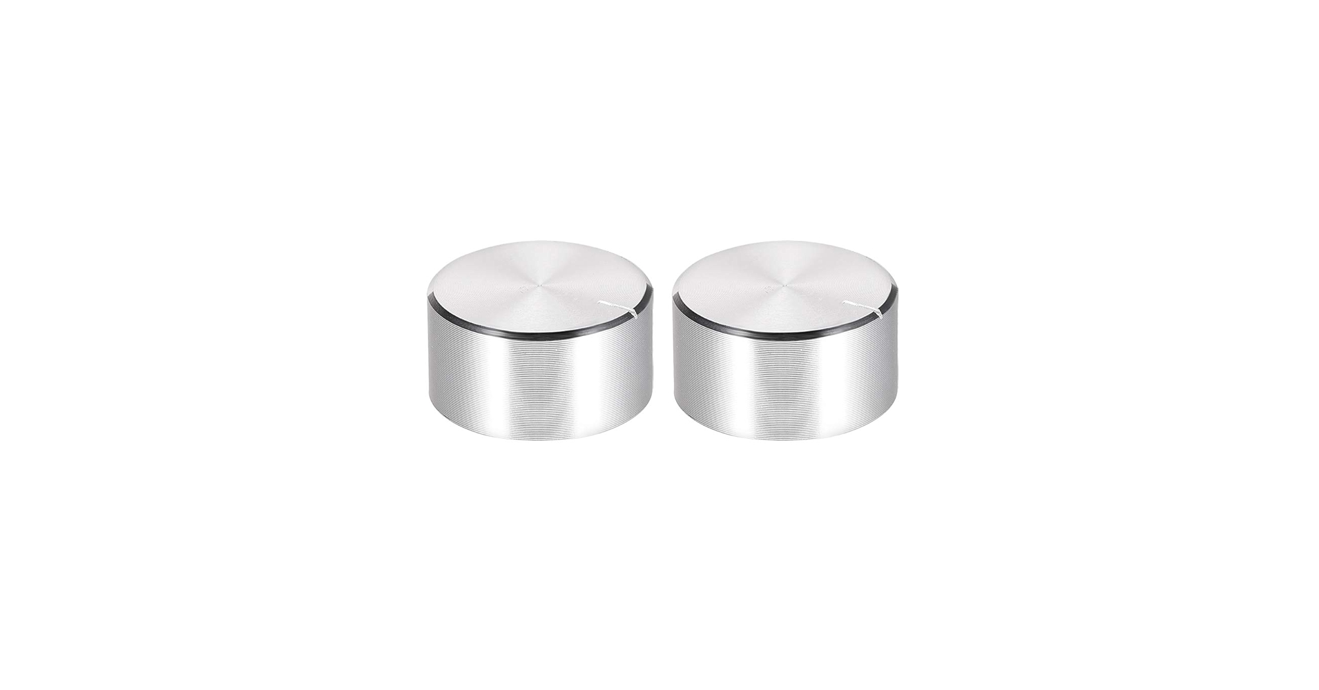 VARIAL KNOB 単体 Silver Silver Aluminum Knob for Guitar Pedals | Knurled Shaft