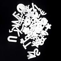 Vista 7 de Juego de letras blancas de 400 caracteres para tableros de letras de fieltro intercambiables, letras de 3/4 pulgadas con bolsa de tela de regalo que