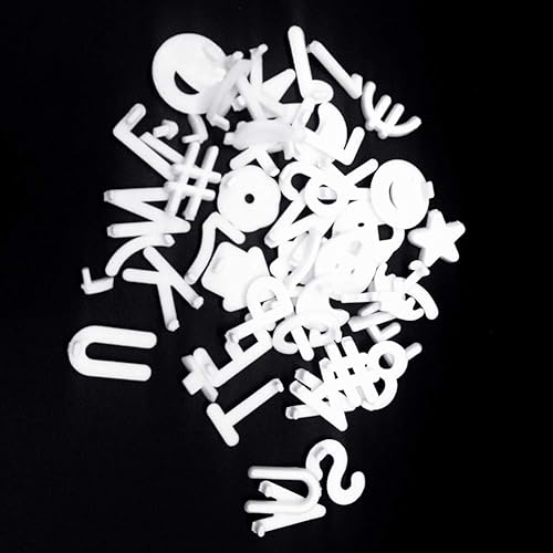 Miniatura 5 de Juego de letras blancas de 340 caracteres para tableros de letras de fieltro intercambiables, letras de 3/4 pulgadas con bolsa de tela de regalo que