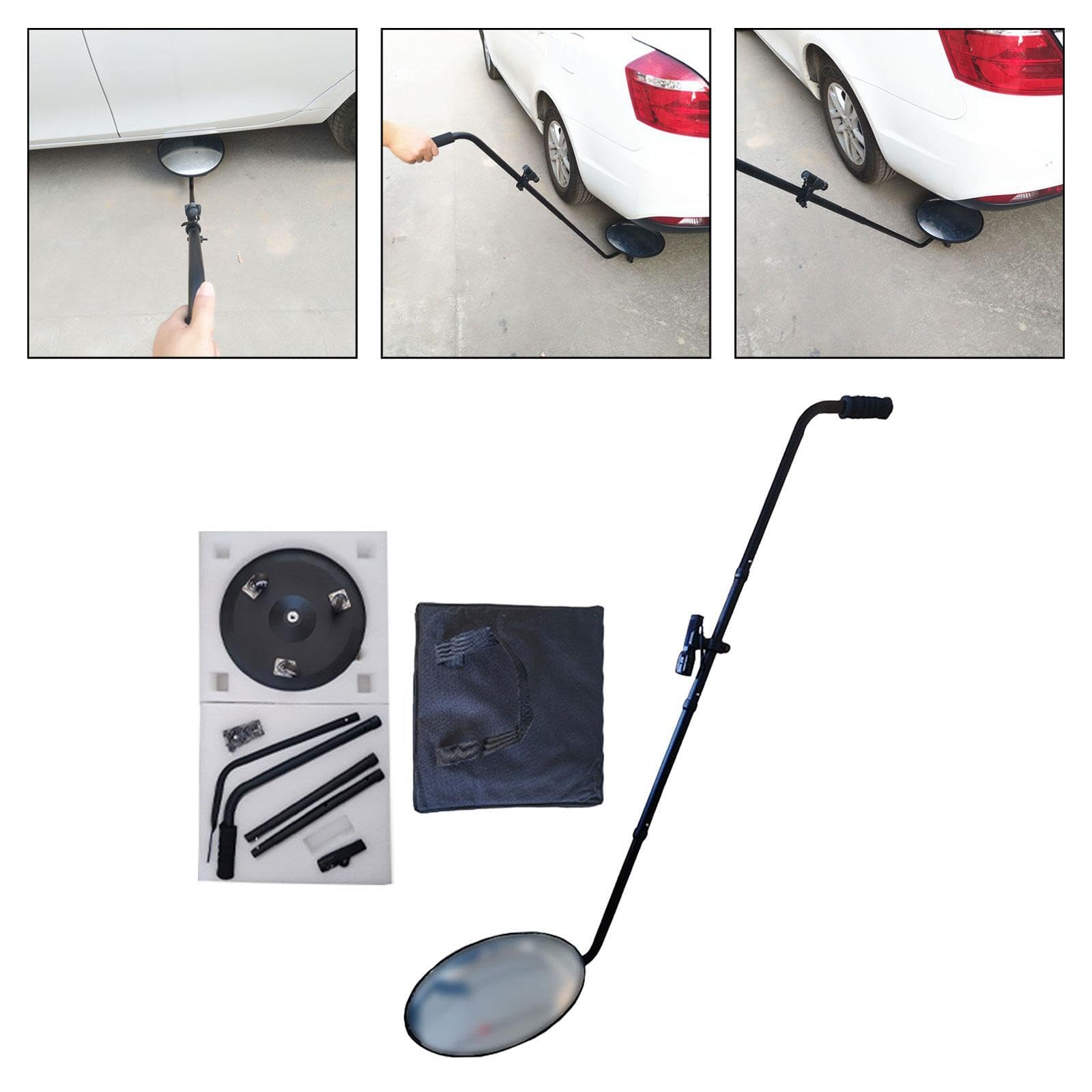 Espejo de inspección Ligero con Poste telescópico y luz LED Brillante para reparación de automóviles. Comprobación mecánica del vehículo. Espejo inspección telescópico con luz LED.