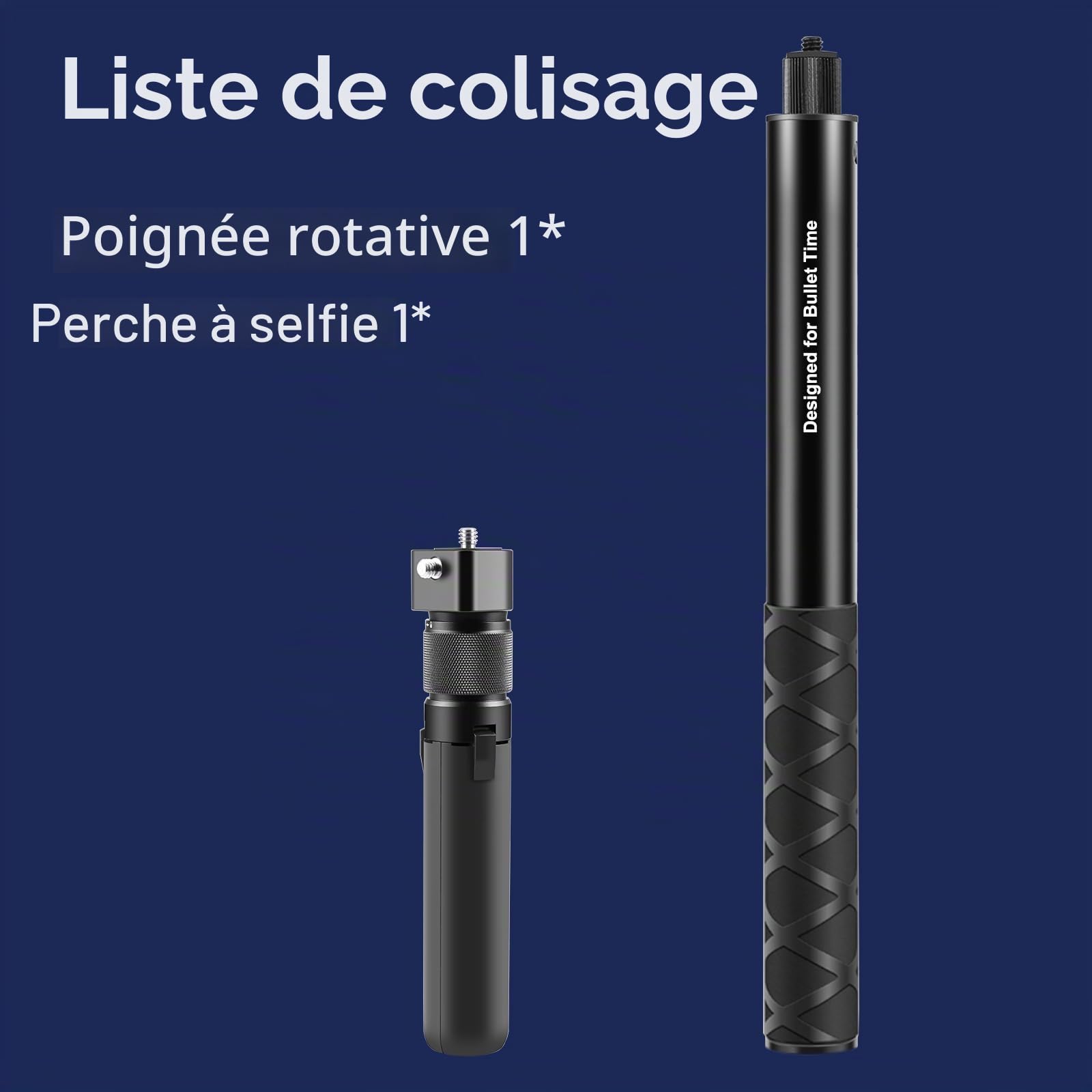 Trépied invisible pour caméra d'action pour DJI Osmo 360/insta 360, accessoires de prise de vue photographique pour Insta360 X4 Air X3 One RS X5 4 et plus encore
