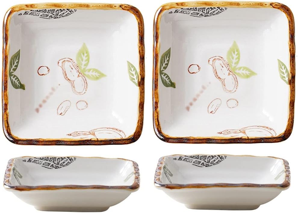 Sauce Dipping Bowls Ceramic Sauce Dish Japanese Style Soy Sauce Dish Dipping Sauce Bowls for Seasoning Sushi Dessert Fruit Appetizer Seasoning Dishes Small Pinch Bowls for Kitchen Prep