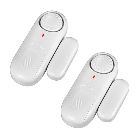 Fuers 2PCS D1 Wireless Security Door Window Alarm Sensor for Home Office Shop 110DB