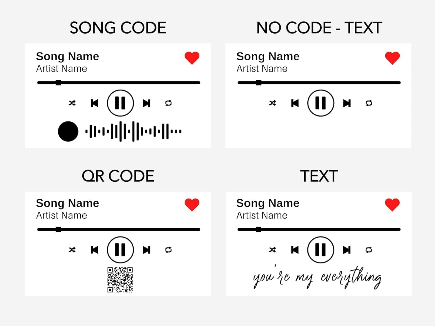 SAME DAY SHIP Custom Song Plaque with Wooden, Acrylic, Led Light Stand - Personalized Gift Music Plaque Photo Gift Personalized Couples Gift for Anniversary Celebration Gifts Valentines Day