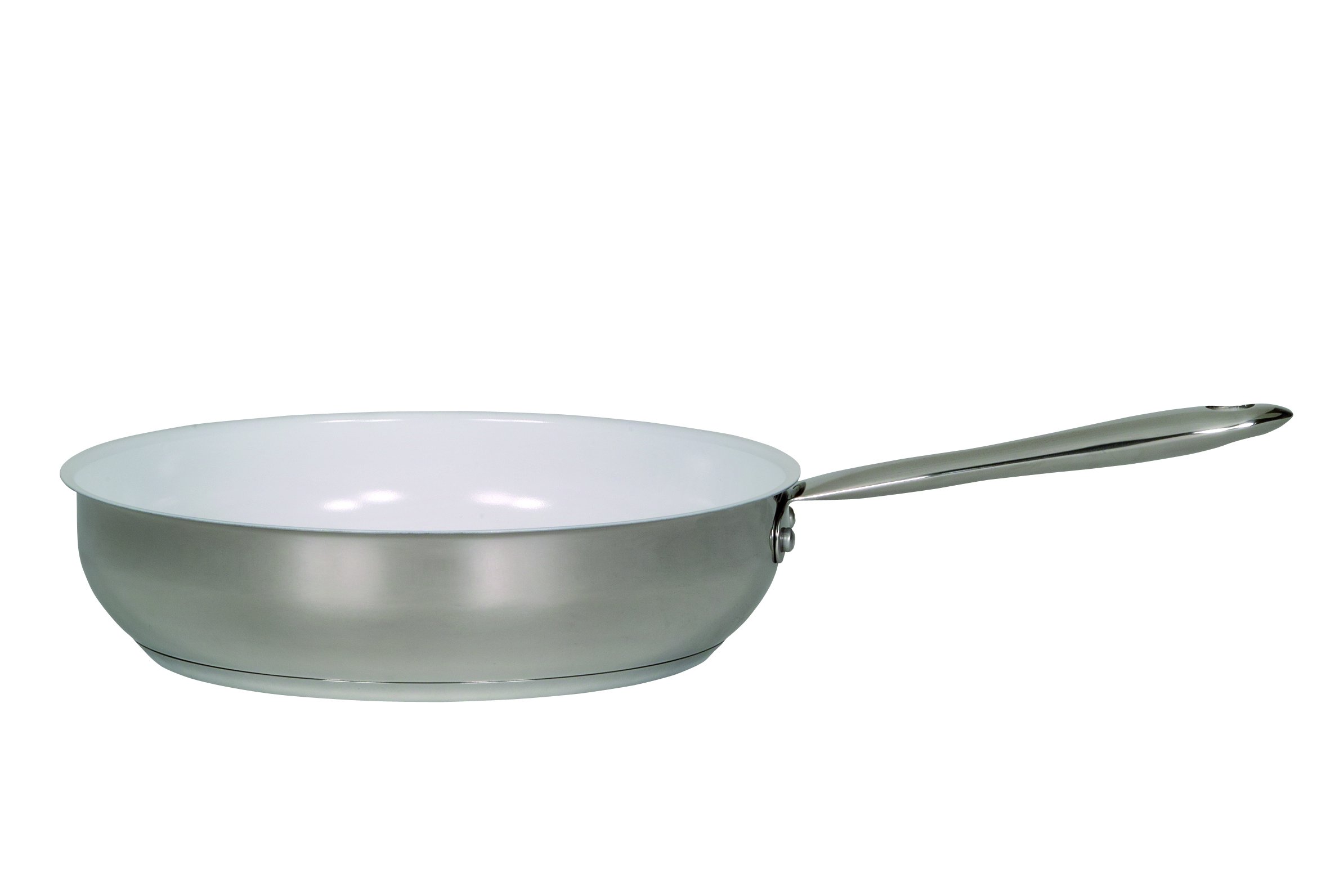 Padella KRÜGER Orlando 28 Cm In Acciaio Inossidabile | Antiaderente Universale Per Cucina, Argento/Nero