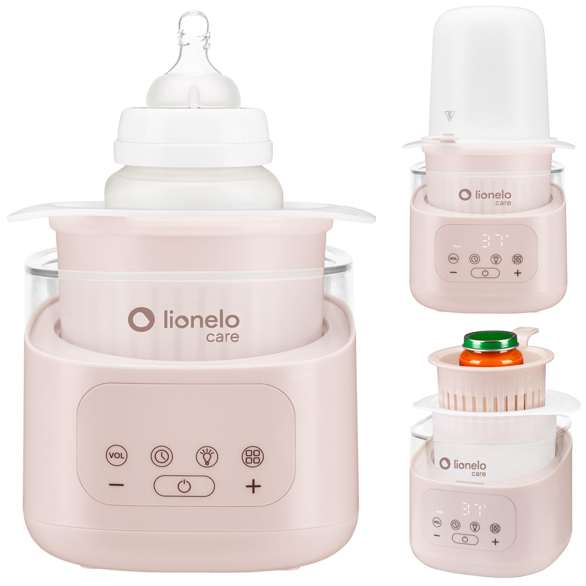 Lionelo Thermup 4.0 Calienta Biberones Y Tarritos 6 En 1, Calentamiento Rapido, Esterilizacion, Descongelacion, Mantener Caliente, Recipiente Extraible, Apagado Automatico, 400 W