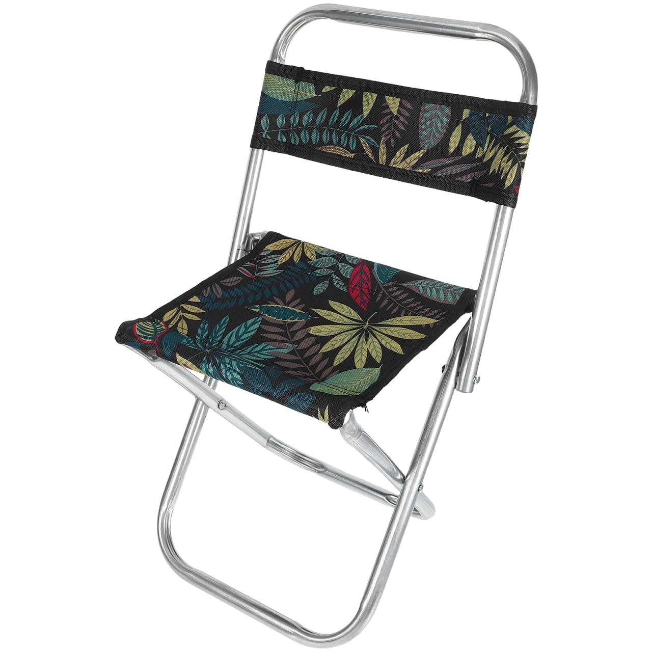 Alipis Klappbarer Campingstuhl mit Rückenlehne Leichter Faltbarer Outdoor Hocker aus und Oxford Ergonomisch Belastbar für Angeln Wandern und Reisen