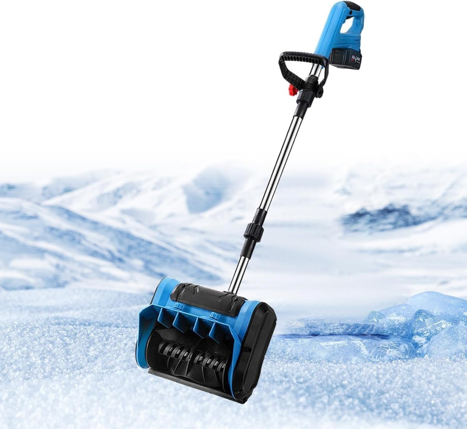 Palas de Nieve Electricas Inalambricas 28cm, Quita Nieve Recargable para Limpieza Rapida, Twobatteries