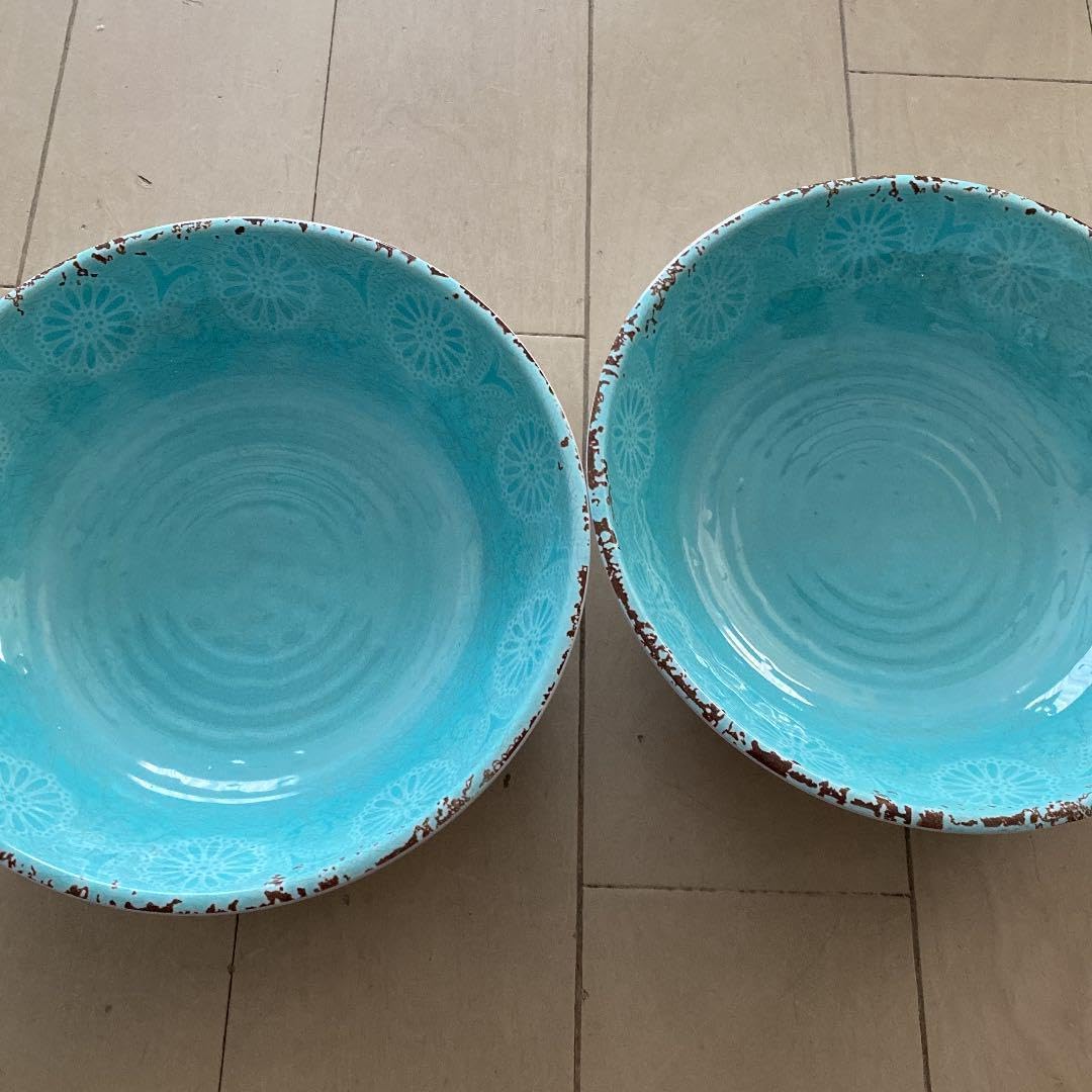 アフタヌンティー食器2枚 メラミン樹脂 どんぶりサイズ