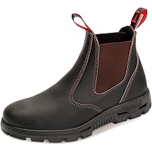 Redback BUSBOK Safety Work Boots from Australia - with Steel Toe Cap - Black Sole - Unisex - Claret Brown