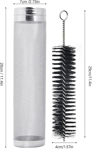 Miniatura 7 de Filtro de malla para cerveza, filtro de cesta de colador de araña, filtro de malla de acero inoxidable 304 con cepillo de limpieza, filtros de