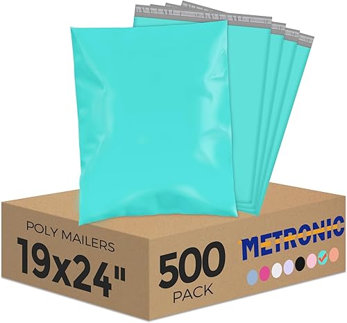 Miniatura 32 de Metronic Sobres grandes de polietileno de 19 x 24 pulgadas, 100 unidades, bolsas de envío fuertes y adherentes para ropa, bolsas impermeables