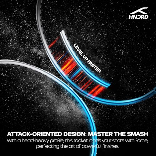 Image of Hundred Smash Master 100 Strung Badminton Racket with Full Racket Cover | for Intermediate Players(Blue /Silver)