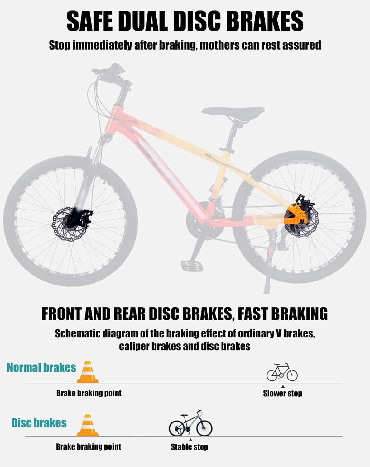 Mountain Bike/Bicycles 20'' 22'' 24'' 26'' Lightweight Aluminium Frame Dual Disc Brake 21 Speed Bike Bicycle for Men Women