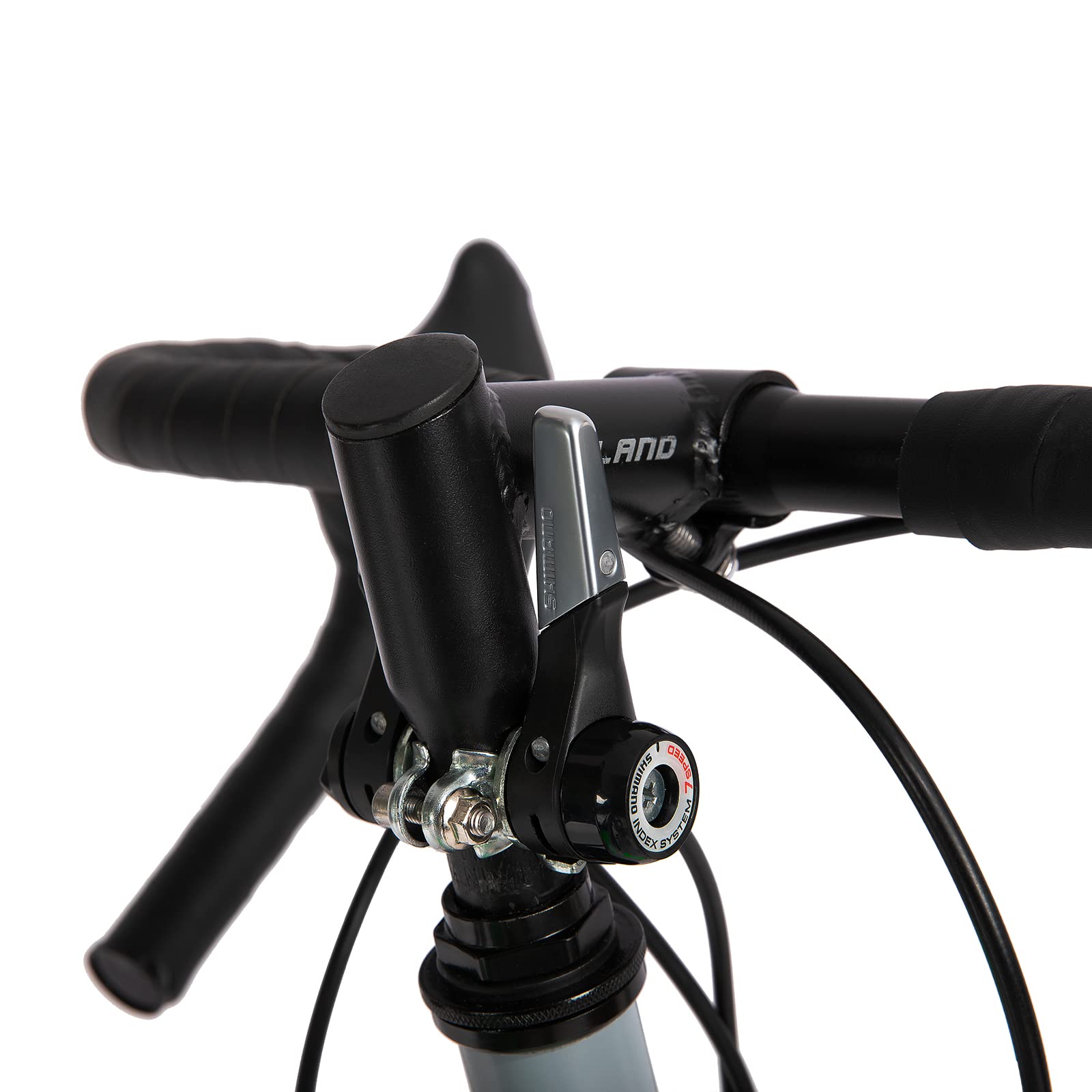 Hiland Bicicleta de Carretera 700C con Marco de Acero con 14 Velocidades de 50cm 54cm 58cm, Bicicleta de Paseo con Freno de Sujeción para Hombre y Mujer, Plata Gris Azul…