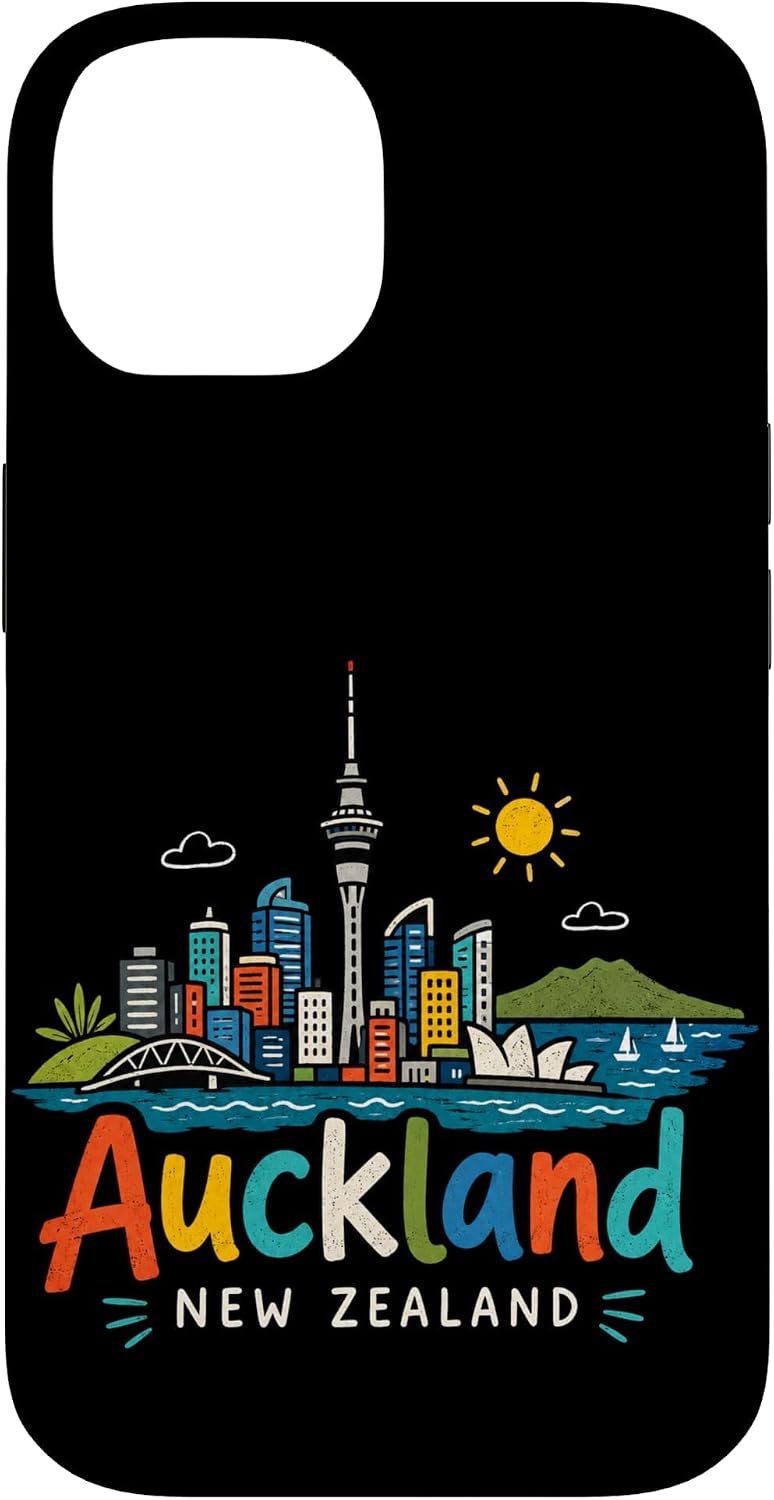 Hand Drawn Auckland New Zealand Travel Landmark Gift Case for iPhone X/XS image 4