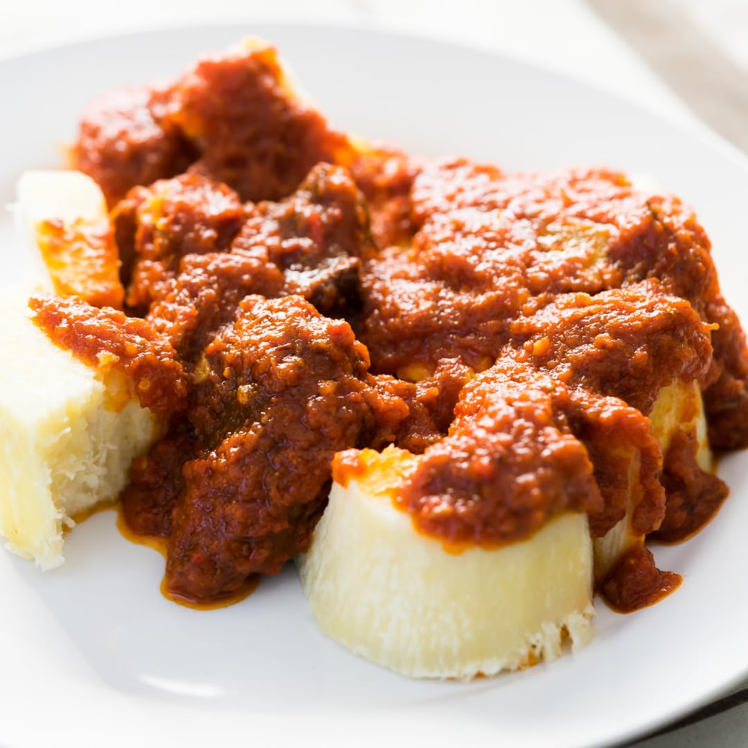 Kovafood Fresh Ghana Yam (2-3 Tubers), 10 Lbs. All Sliced and Cleaned-Cut to Guarantee Freshness upon delivery