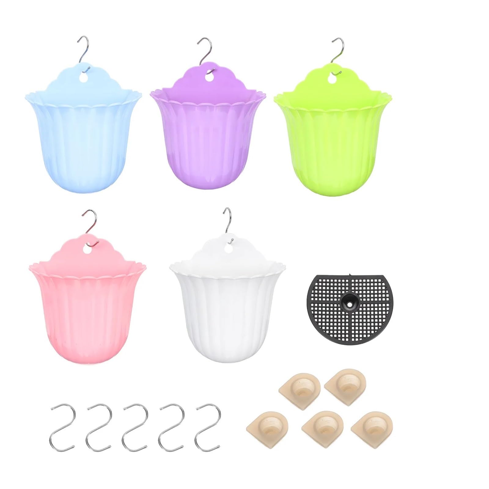 Qjzkwxalmp 5 Pcs 5Pcs Hanging Flowerpot Wall Mounted Planter
