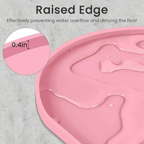 Miniatura 43 de Ptlom Mantel individual de silicona para perros y gatos, antideslizante, impermeable, para alimentos y agua, tapete para bandeja para cachorros
