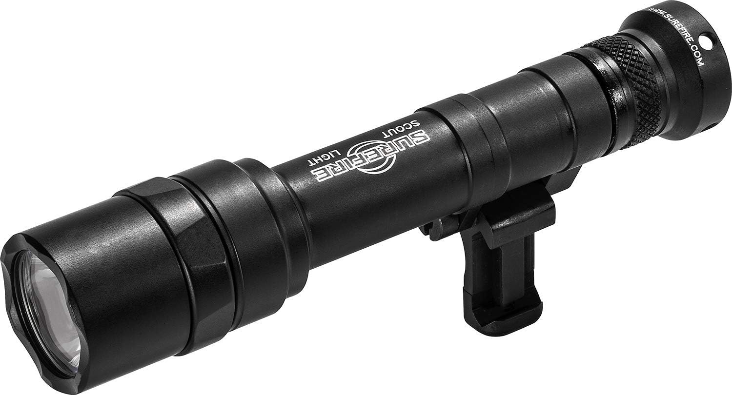 SureFire M640 U-Pro 1000 Lumen Black Scout Light Pro with Pick/Hunting Firearm Swivel Mount, 213m Range, TIR Lens, IPX7 Waterproof (M640U-BK-PRO)