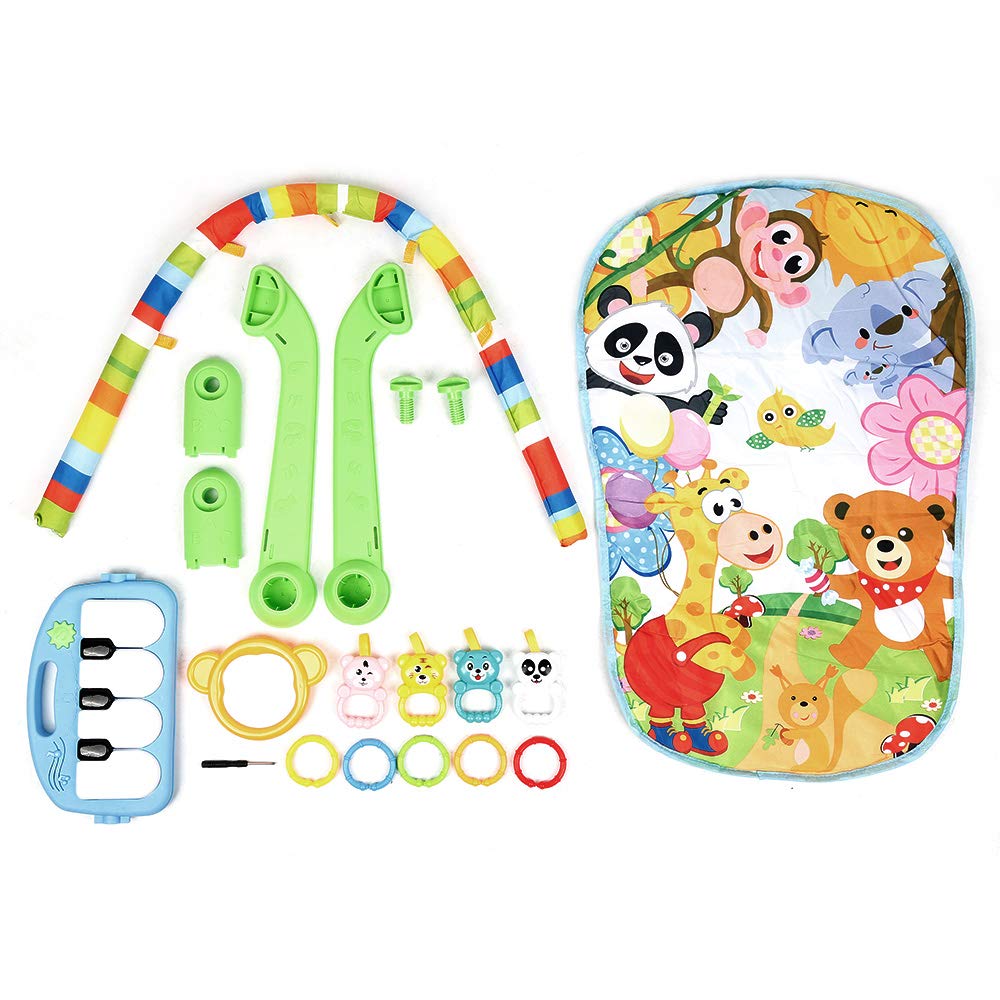 Tapis d'éveil Bébé, Tapis d'éveil et de jeux pour Nouveau-né avec Musique et Lumières,Tapis de Jeu épaissi bébé Fitness Piano pour Naissance en Garçons et Filles, Arches de Jeu et Jouets - 5