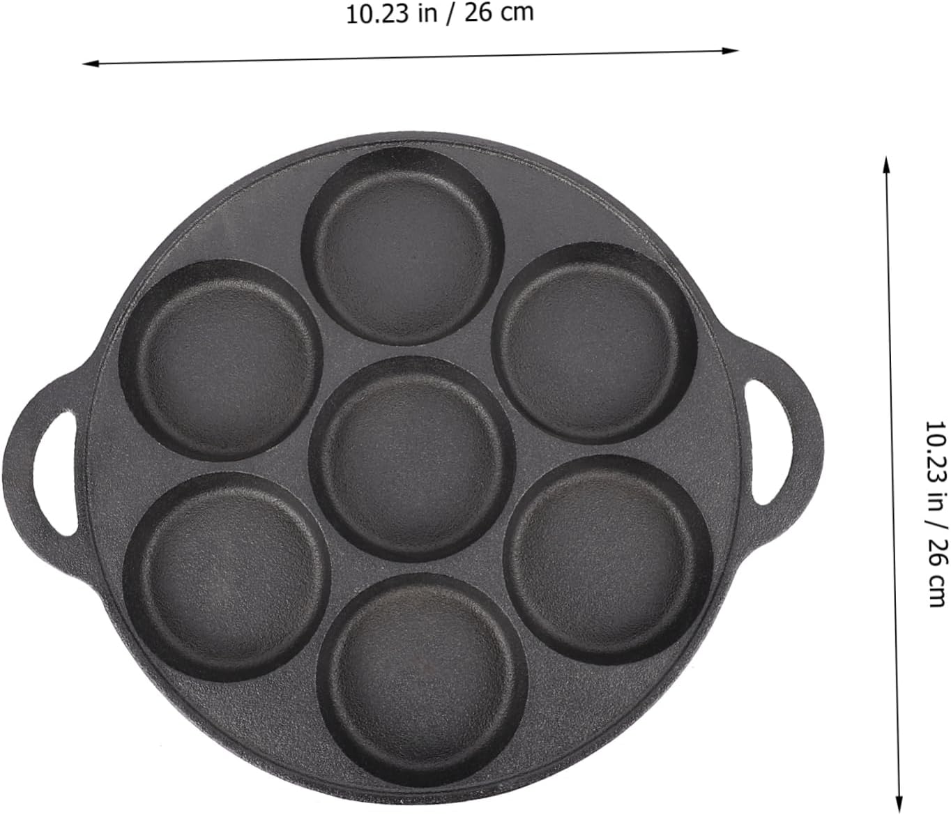 Healifty Thick Cast Hole Egg Frying Pan Nonstick Multi Function Omelette Pancake Skillet for Kitchen Cooking Easy to Clean and Ergonomic Design