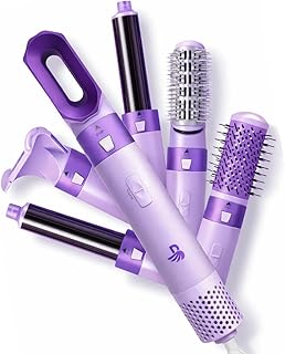 Bombae Hairess Pro 5-in-1 Hair Multistyler for Women | 1000W Hot Air Brush with Ionic tech & Curling Styler with Auto Wrap Price In India