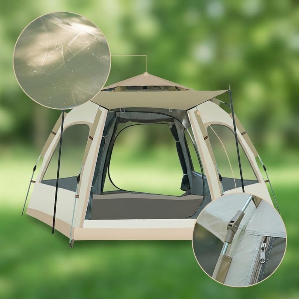 Spiaggia Automatica Impermeabile per Famiglia, Montaggio Rapido per Esterni, per campeggiatori