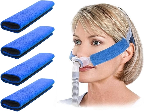 4 pacotes de capas de alça CPAP, almofadas de conforto de lã macia CPAP, almofadas faciais CPAP, suprimentos CPAP confortáveis para máscara CPAP, acessórios CPAP para máscara de apneia do sono